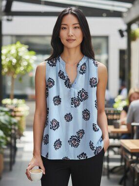 ALICE BLUE Simona Henley Blouse